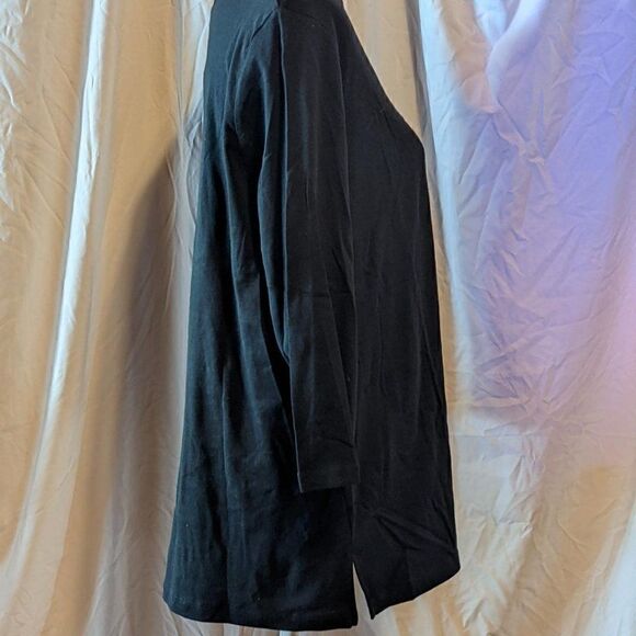 🆕NWT CAROLYN TAYLOR BLACK LONG SLEEVE TUNIC - Picture 9 of 12